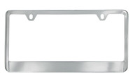 Chrome Plated Thin Top/ Wide Bottom Die-Cast Zinc Frame 2 Hole