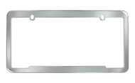 Chrome Plated Zinc Medium Top & Bottom with Narrow Corners License Plate Frame 2 Hole