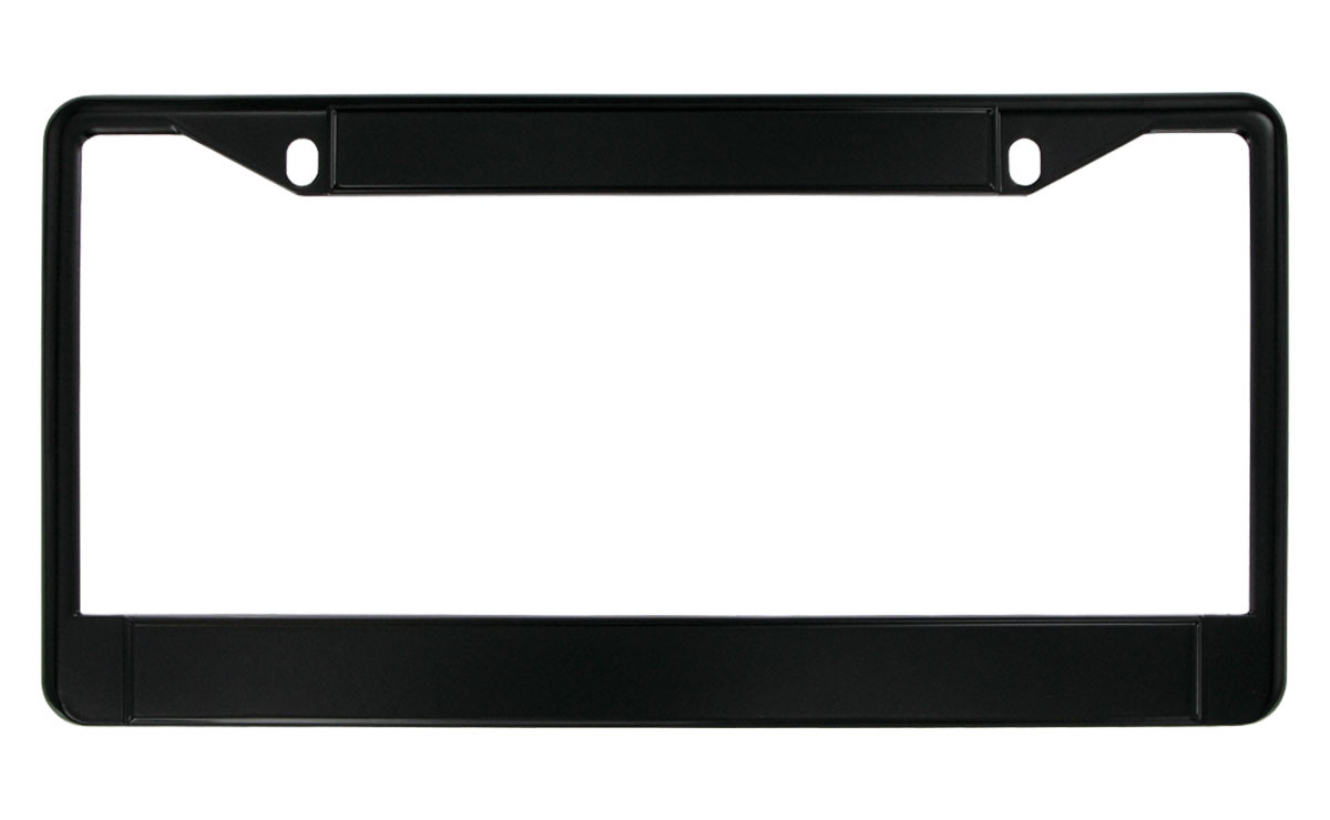 BlackCoated Plated Zinc Plain Dual Rim Recessed Blank License Plate