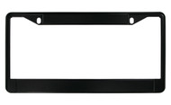 Black-Coated Plated Zinc Plain Dual Rim Recessed Blank License Plate Frame with Rear Clips 2 Hole