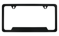 Black Coated Zinc Thin Top & Wide Bottom with Narrow Corners License Plate Frame 2 Hole (LFZN578)