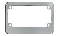 Chrome Plated Zinc Motorcycle Frame with Top Med. & Bottom Wide Straight Corner Insert Area For Name Plate (MLFZN365)