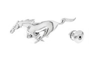 Ford Zinc Chrome Lapel Pin 3D Mustang Horse