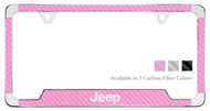 Jeep License Plate Frame with Carbon Fiber Vinyl Insert