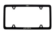 Ford Black Powder Coated Zinc License Plate Frame With Logo And F150 Imprint In White