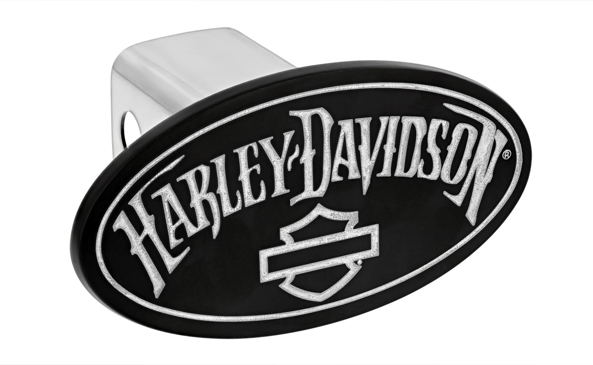 HarleyDavidson® Hitch Cover With Matte Black Powder Coated Oval Emblem