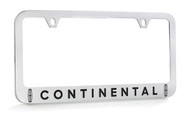 Lincoln Continental metal license frame with logo & wordmark