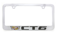 Cadillac CT6 metal license plate frame. Quality craftsmanship and best on the market. Durable for harsh weather. Standard US frame size. Official licensed product.