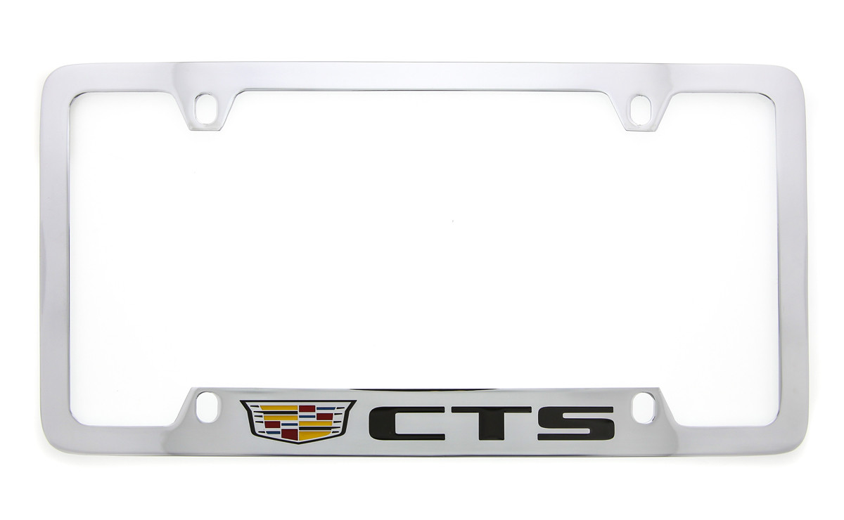 Cadillac ATS Chrome License Plate Frame with Cap