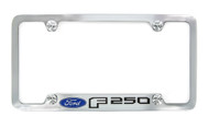 Ford F 250 Chrome Plated Metal Bottom Engraved License Plate Frame Holder