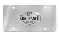 King Ranch Est.1853 Chrome Decorative Vanity License Plate