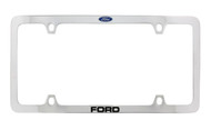 Ford with Logo Thin Rim Chrome Plated Metal License Plate Frame Holder