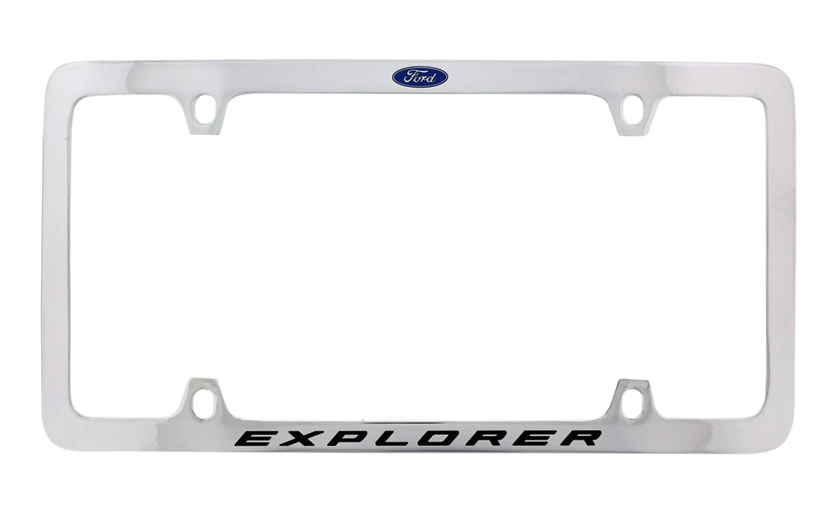 Ford Escape 1 logo Chrome Plated Brass Metal License Plate Frame Holder