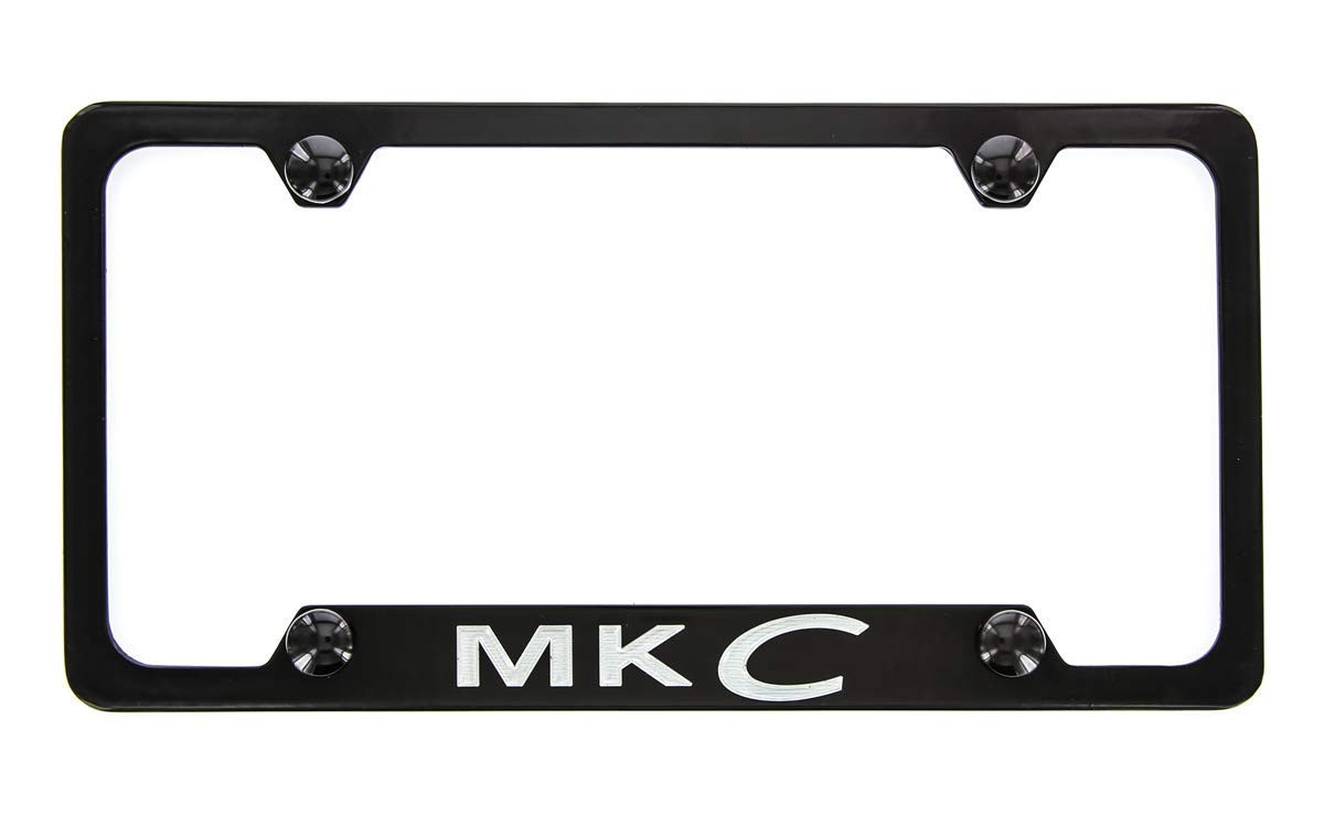 Lincoln MKC Wordmark Black Coated Zinc Metal License Plate Frame Bottom