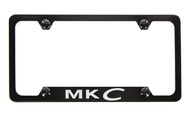 Lincoln MKC Wordmark Black Coated Zinc Metal License Plate Frame Bottom Engraved 4 Hole