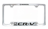 Honda CR-V Chrome Plated Zinc License Plate Frame Holder Bottom Engraved 4 Hole