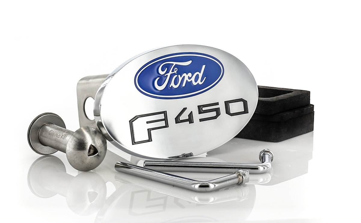 Ford F 450 Metal Trailer Hitch Cover Plug 2 inch Post
