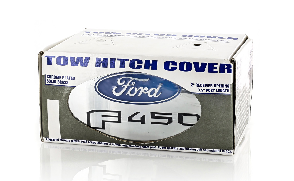 Ford F 450 Metal Trailer Hitch Cover Plug 2 inch Post