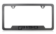 Ford F 150 Black Plated License Frame with logo engraved