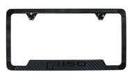 Ford F 150 Carbon Fiber Vinyl Inlay  License Frame with Black Exposed Wordmark