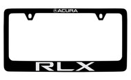 Acura RLX Black Coated License Frame  with logo engraved 2 holes