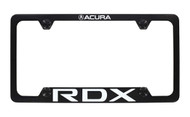 Acura RDX Wordmark Black Coated Metal License Frame Holder 4 Hole