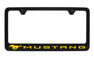 Ford Mustang Word Mark Black Coated Zinc Frame Bottom Engraved