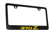 Nissan 370Z Wordmark Bottom Engraved Black Coated Zinc Frame