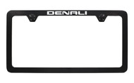 GMC Denali License Black coated Zinc License Frame with Clear Imprint