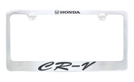 Chrome Plated Zinc License Plate Frame with Honda CR-V Script Imprint