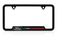  Ford Performance UV Printed Black Plastic License Frame _ Notched Bottom Frame