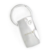 Metal Rectangular Shape Crystals Key Chain  with Laser Engraved Nissan Model Marks
