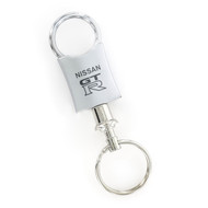 Metal Pull Apart Top Notched Key Chain with Laser Engraved Nissan Model Marks
