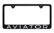 Lincoln Aviator Black Coated License Plate Frame
