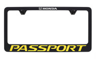 Honda Passport Golden Retro Black Powder Coated Zinc License Plate Frame
