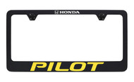 Honda Pilot Golden Retro Black Powder Coated Zinc License Plate Frame