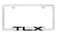Acura Brand Chrome Plated Metal License Plate Frame with TLX imprint  - Notch  Bottom Frame