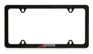 Acura Black Plastic License Plate Frame with UV Printed A-Spec Logo - Thin Rim Frame