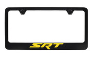 SRT Golden Retro Black Powder Coated License Plate Frame