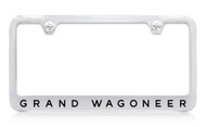 Jeep Grand Wagoneer Chrome Plated Engraved License Plate Frame - available in 2 frame styles