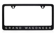 Jeep Grand Wagoneer Black Coated Engraved License Plate Frame - available in 2 frame styles