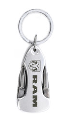 Metal Multi-Tool Key Chain with Laser Engraved Ram Logo