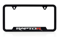 Ford UV Printed Black Plastic License Plate Frame with Raptor Logo 
