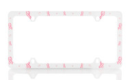 Pink Ribbon License Frame_ Breast Cancer Awareness_ Thin Rim Frame Design