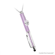 Crystalline Stylus Pen Necklace - Purple