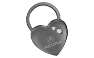 Acura Black Heart Key Chain Embellished with dazzling Crystals