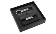 Acura Black Leather Keychain and Wallet/Credit Card Holder Set