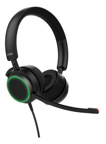 snom A330D, Binaural Headset, HD Audio, Remote Control, Ideal For Video-telephony