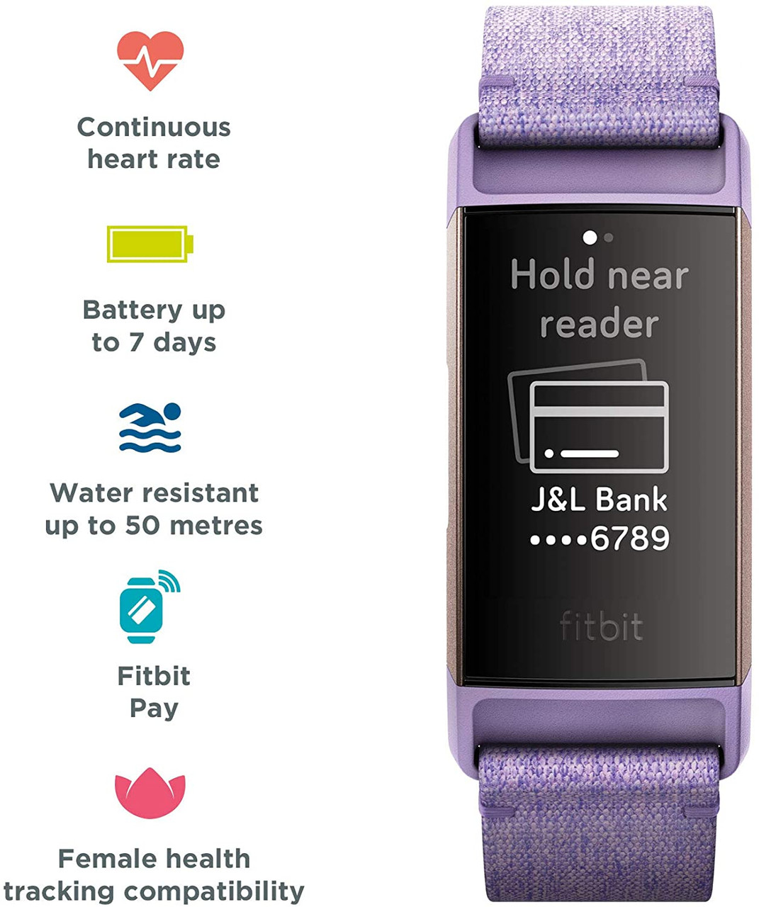 Fitbit Charge 3 Advanced Fitness Tracker with Heart Rate, Swim Tracking & 7  Day Battery - Smart Watch - Only Branded
