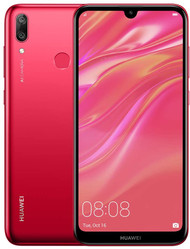 Huawei Y7 2019 32 GB 6.26 Inch Dewdrop FullView HD+ Display Smartphone with Dual AI Camera, Android Sim-Free Mobile Phone, 4000 mAh Large Battery,  Coral Red - Mobile Phone
